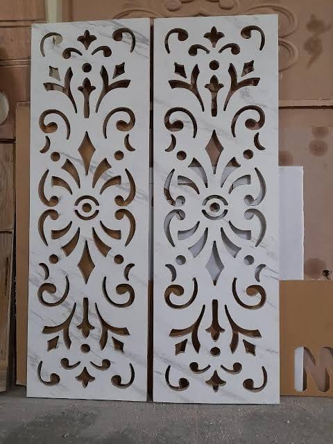 WPC / AEP / MDF / Corian / HDHMR Cutting & Design work by our studio in Ayodhya — 4
