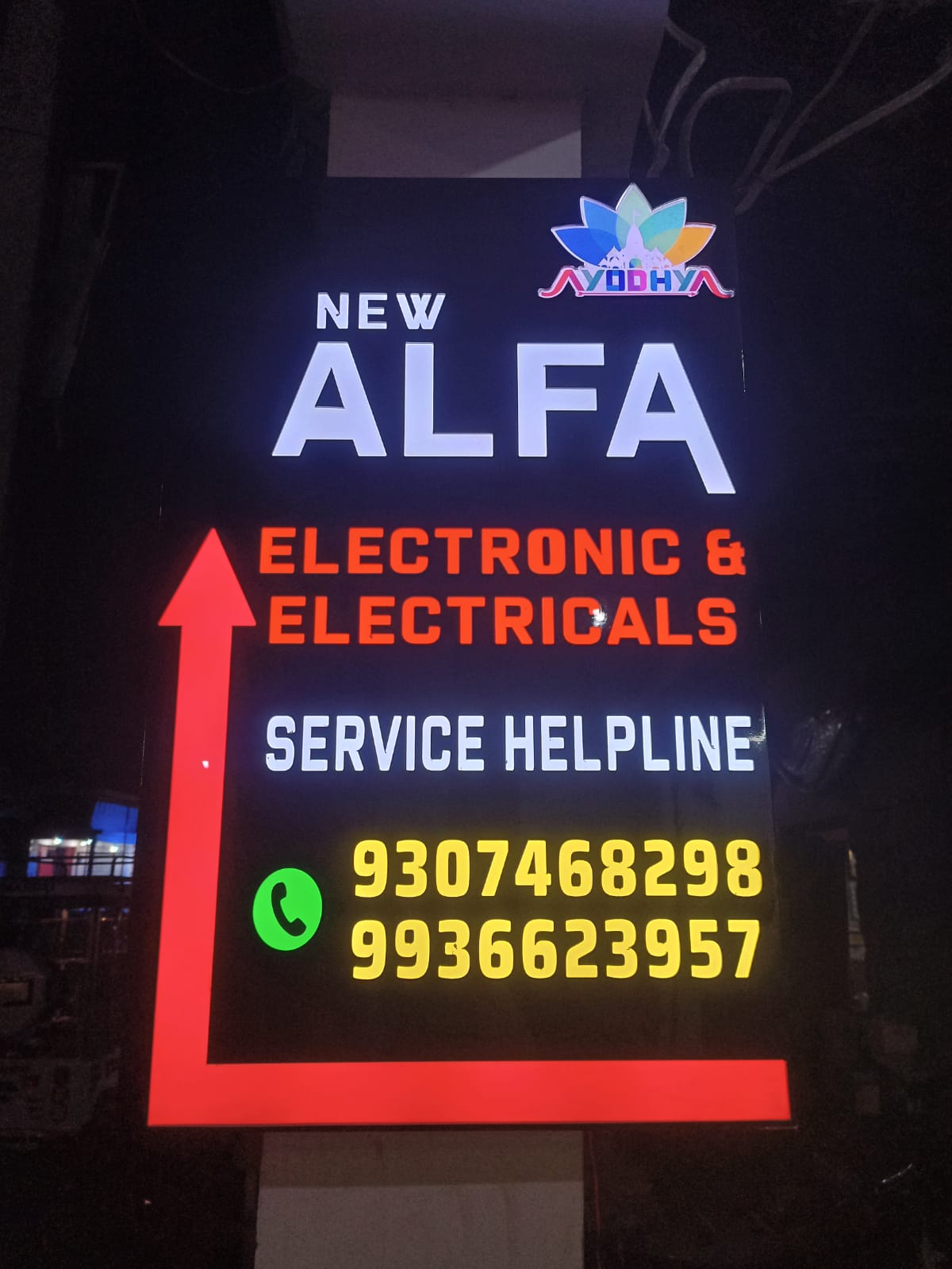LED Light Board 2D work by our studio in Ayodhya — 3