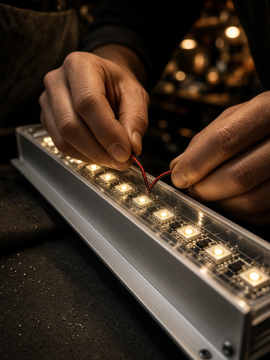 Craftsman wiring LED modules for an illuminated sign